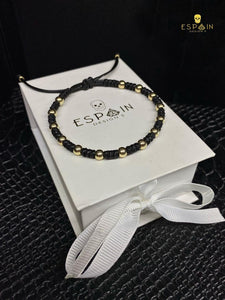 PULSERA CON BOLAS DE ORO REAL⚫️⚜️🫶🏻