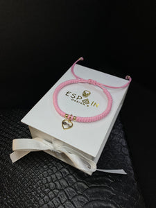 PULSERA CORAZON CON INFINITO ORO 10K